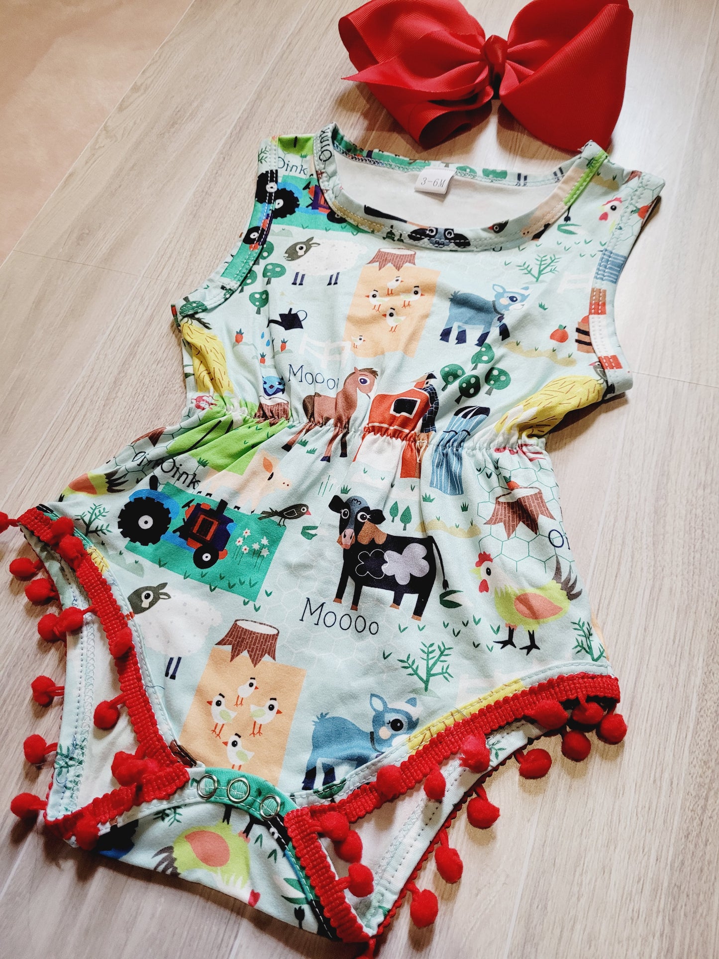 Little Girl Farmgirl Printed Jumper