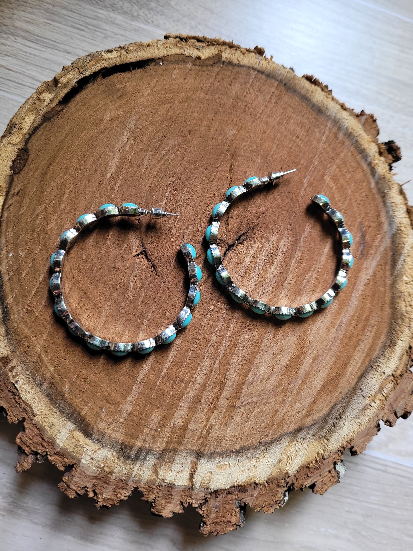 Turquoise Hoops