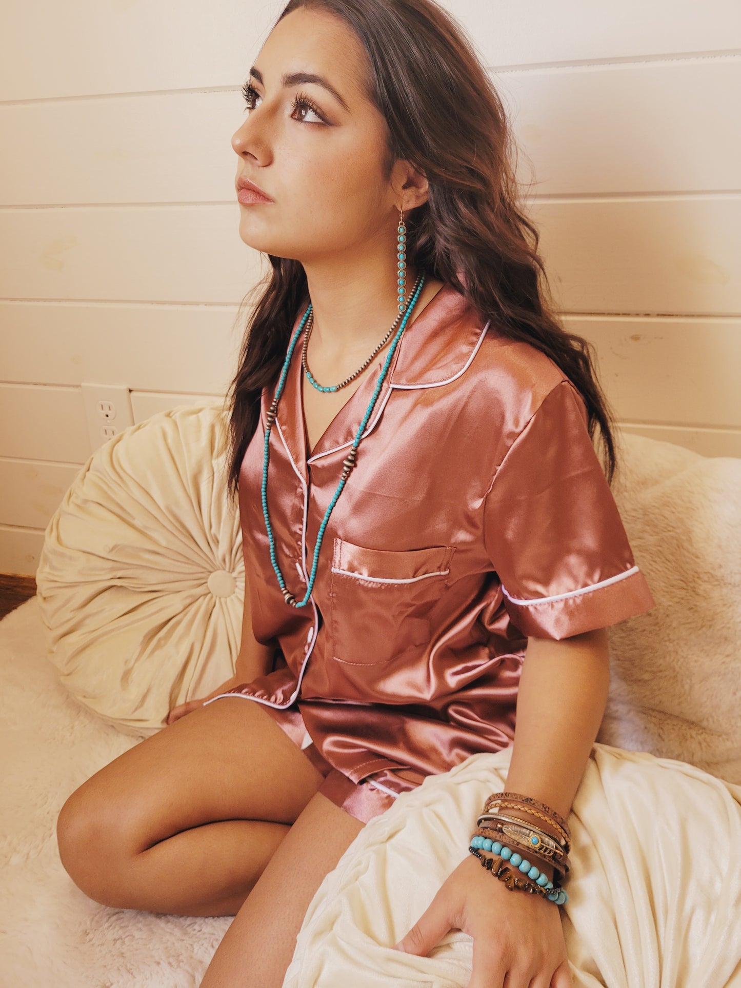 Mauve Cozy Comfort Satin pajama Collection