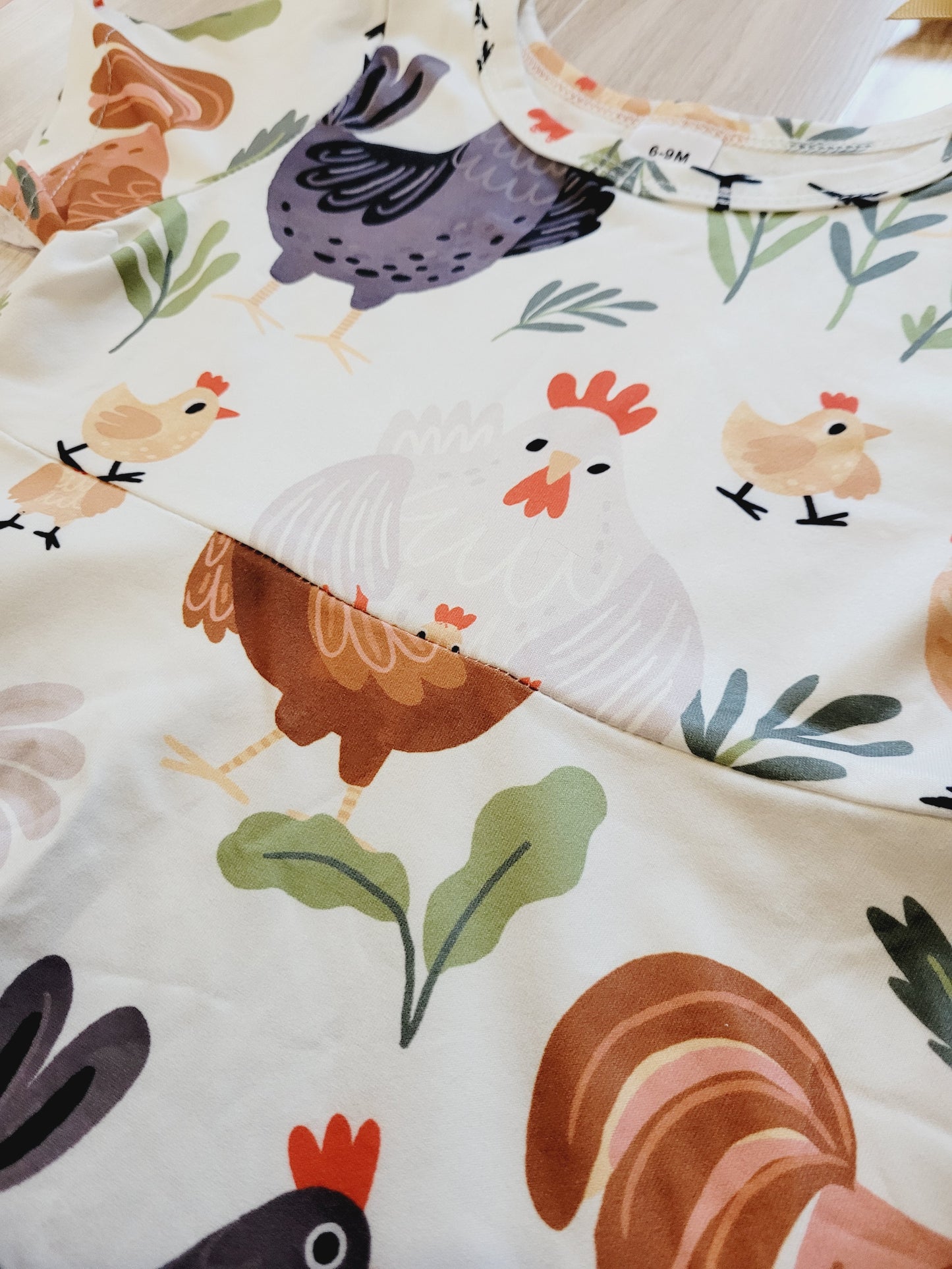 Farm girl Dress (Chicken Print)