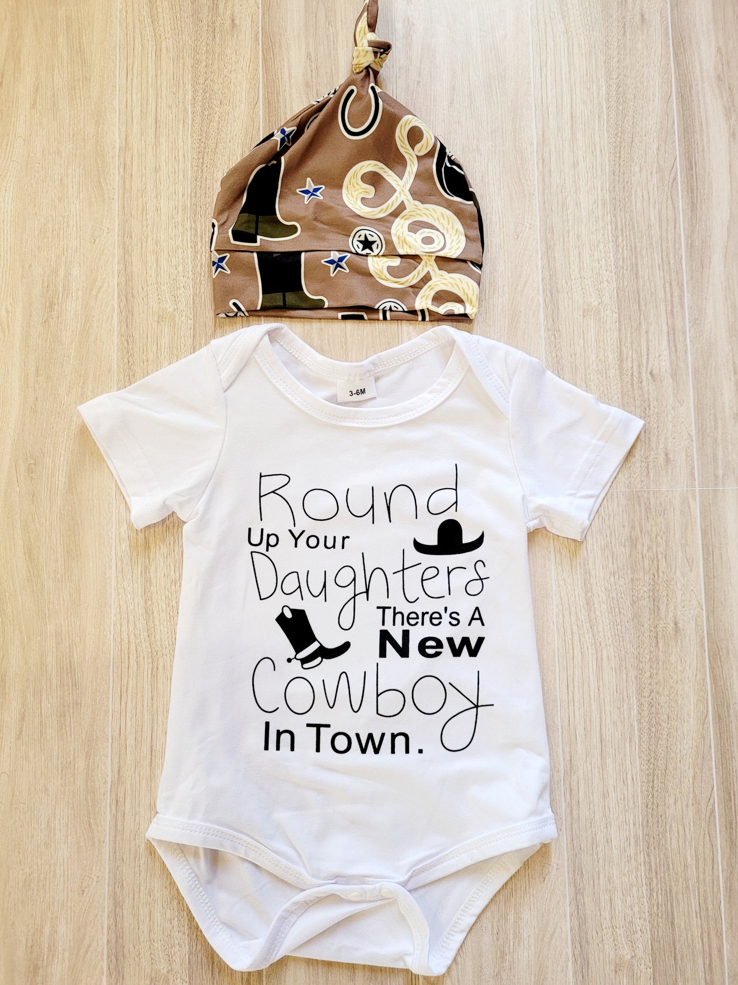 Round up your Cowgirls theres a New Cowboy in town 3piece set outfit
