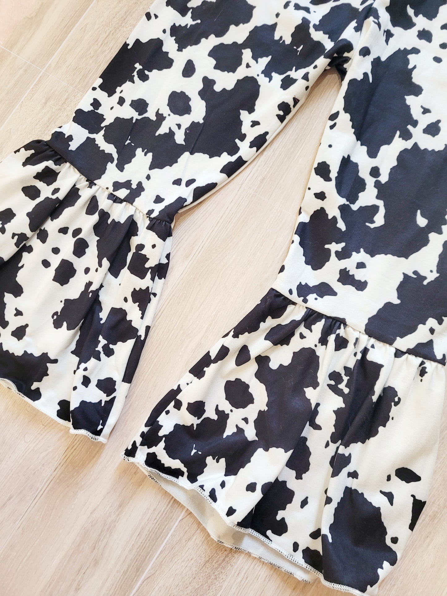 Cow print flares