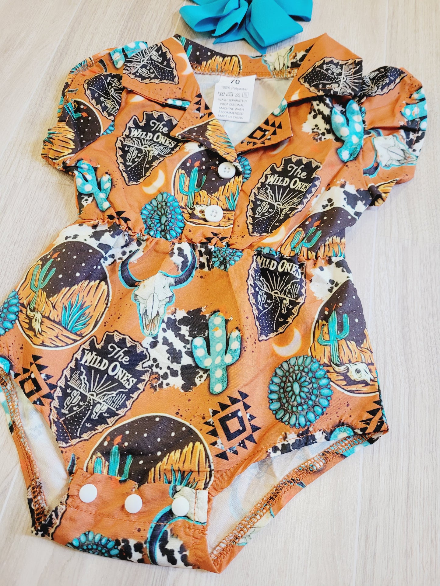 Western nights Turquoise Love- Little cowgirl jumper