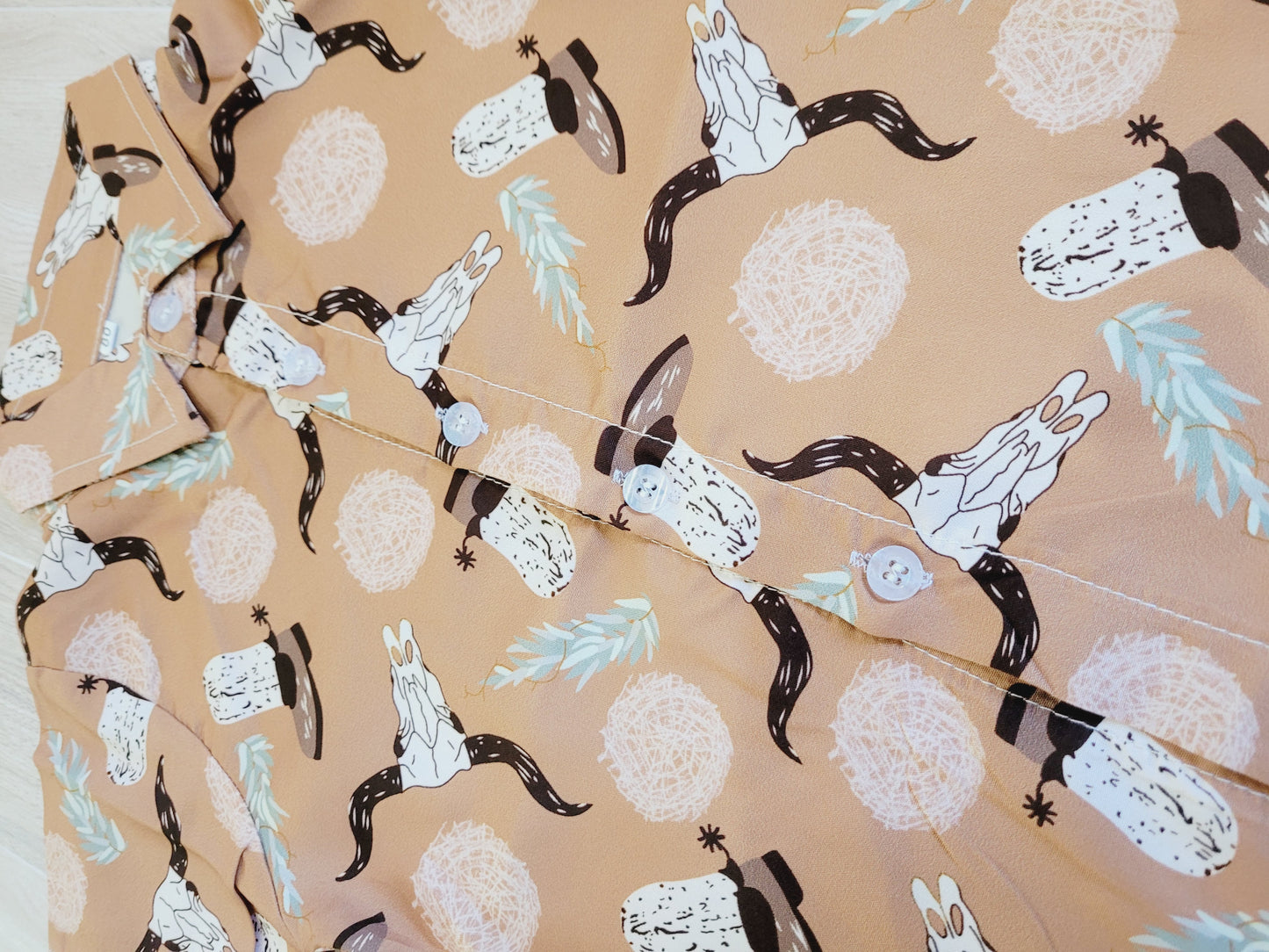 Western little cowboy printed button up shirt