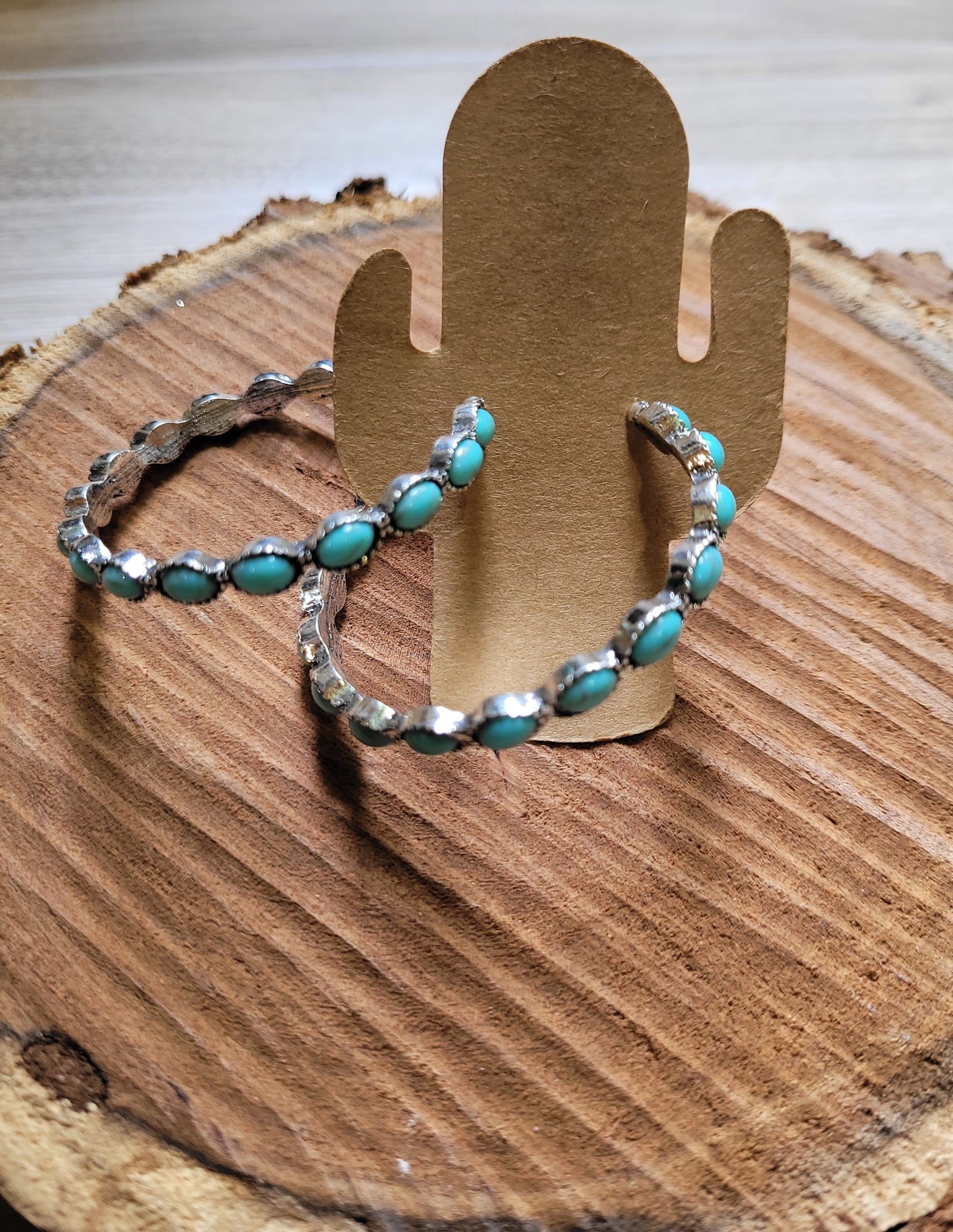 Turquoise Hoops