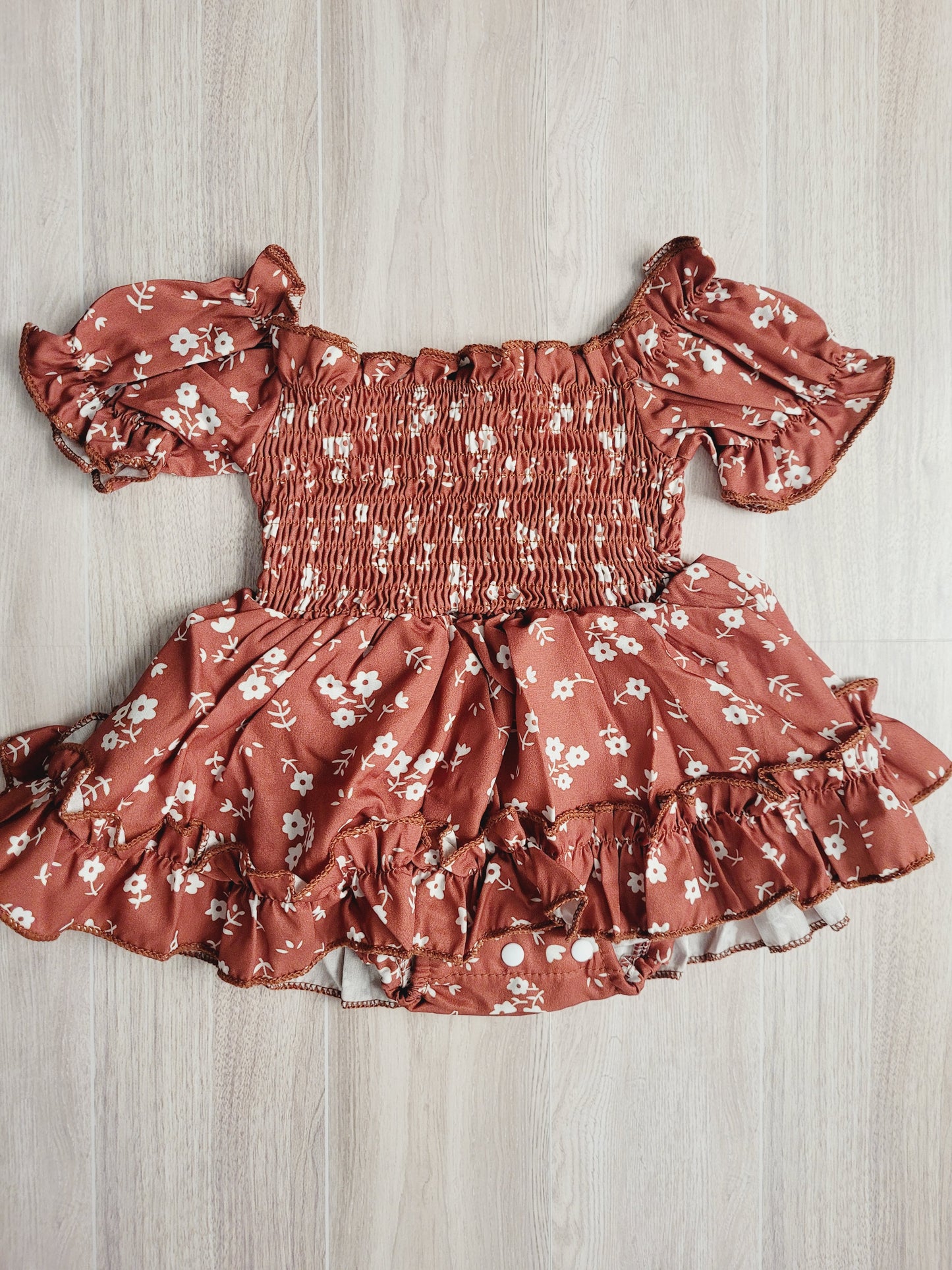 Western Brown floral print dress