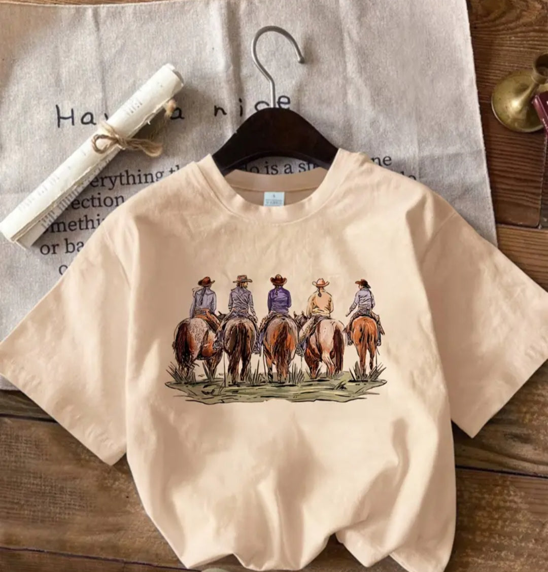 Western Cowboys and Horses Women's Graphic T-Shirt