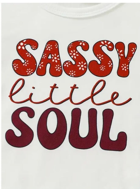 Sassy Little Soul long sleeve Two-piece outfit girls