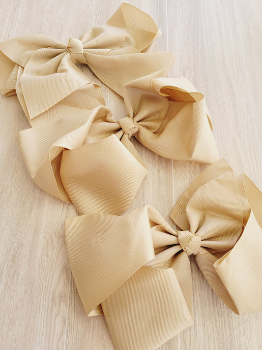 Tan Big Bow