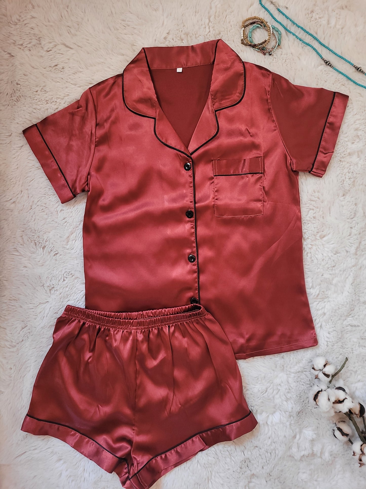 Burnt Western Sunset Soft Satin Pajama Collection
