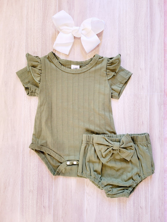Green Cactus little girls 2-piece set