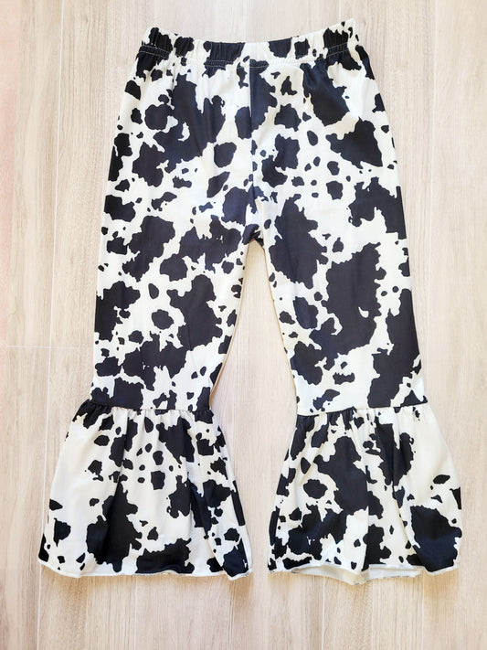 Cow print flares