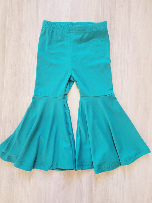 Turquoise Skinny flare pants