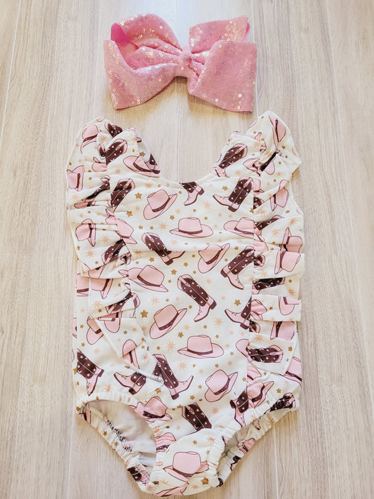 Little western cowgirl swimsuit