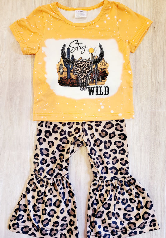 Stay Wild Western 2-Piece Leopard flare outfit